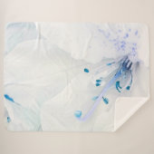 **アザレアア絵を描ートの花ホワイトティール（緑がかった色） シェルパブランケット (正面(横))