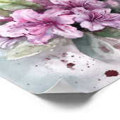 アザレアデジタルウォーターカラープリント ポスター (角)