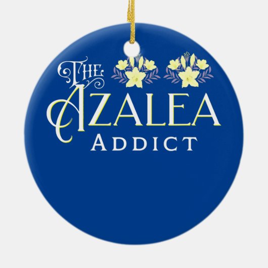 アザレアフラワーアディクトホームガーデンアザレア愛好家 セラミックオーナメント (裏面)
