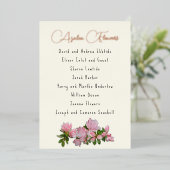 アザレアフラワーズゲストリストテーブル名箔カード 箔招待状 (立ち正面)