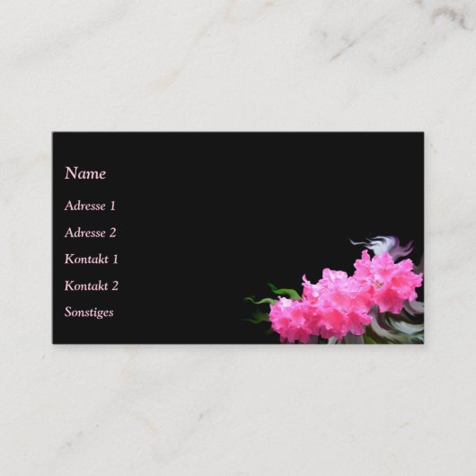 アザレアフラワーズ 名刺 (正面)