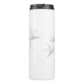 アザレアフローラ繊細な鉛筆スケッチ タンブラー (裏面)