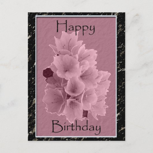 アザレア誕生日はがき ポストカード (正面)