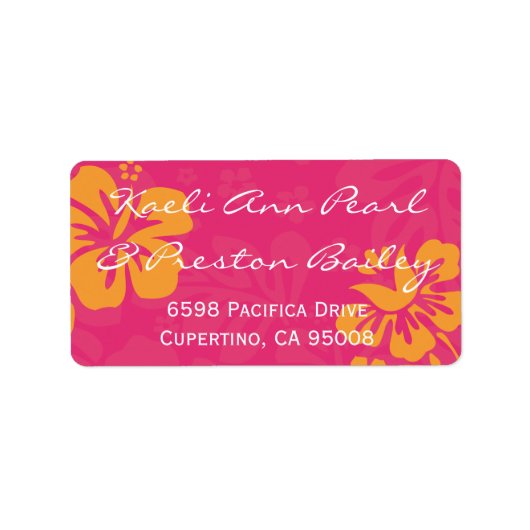 アザレア/オレンジビーチ花 ラベル (正面)