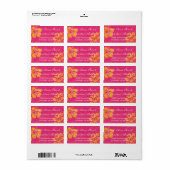 アザレア/オレンジビーチ花 ラベル (フルシート)