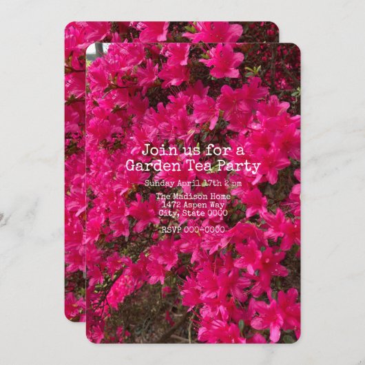 アザレア 招待状 (正面/裏面)