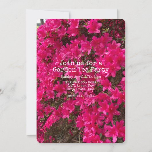 アザレア 招待状 (正面)