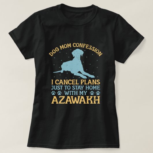 アザーク犬のオーナーアラビアングレイハウンドトゥアレグスロウイ Tシャツ (デザイン正面)
