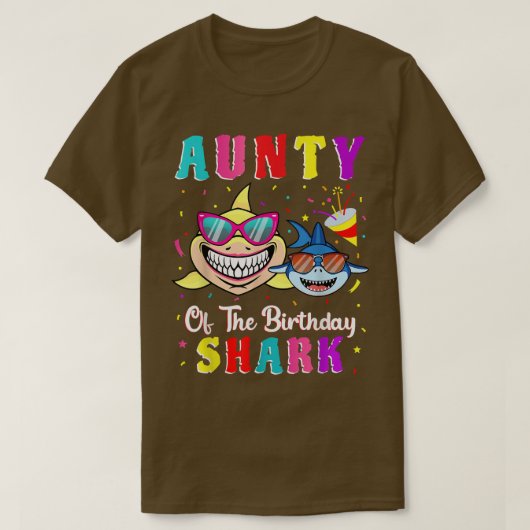アザ・シャーク誕生日ファミリーの叔母さん Tシャツ (デザイン正面)