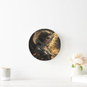 アシェンライト：シャドーフレームセラフ ラウンド壁時計 (ホーム)