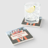 アシェヴィルのバーベキューイン。バーベキューイン ストーンコースター (横)