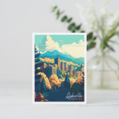 アシェヴィルノースカロライナのヴィンテージ旅行 ポストカード (スタンド正面)