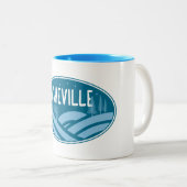 アシェヴィルノースカロライナアウトドア ツートーンマグカップ (正面右)
