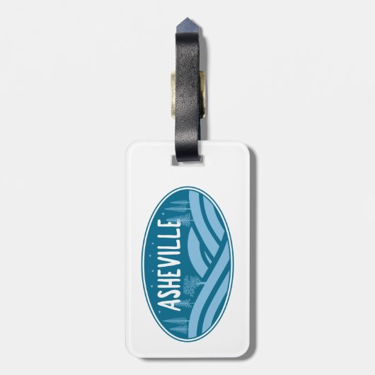 アシェヴィルノースカロライナアウトドア ラゲッジタグ (裏面縦)