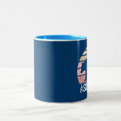 アシェヴィルノースカロライナレトロベア ツートーンマグカップ (中央)