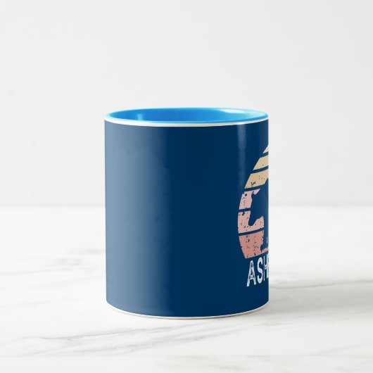 アシェヴィルノースカロライナレトロベア ツートーンマグカップ (中央)