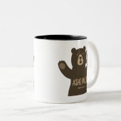 アシェヴィルノースカロライナ平和ベア ツートーンマグカップ (正面右)