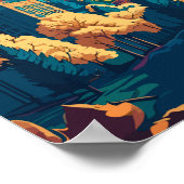 アシェヴィルノースカロライナ旅行アートヴィンテージ ポスター (角)