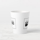 アシェヴィル・ウクレレ・ソサエティ・ロゴ カフェラテマグ (正面)