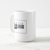 アシェヴィル・ウクレレ・ソサエティ・ロゴ コーヒーマグカップ (正面左)