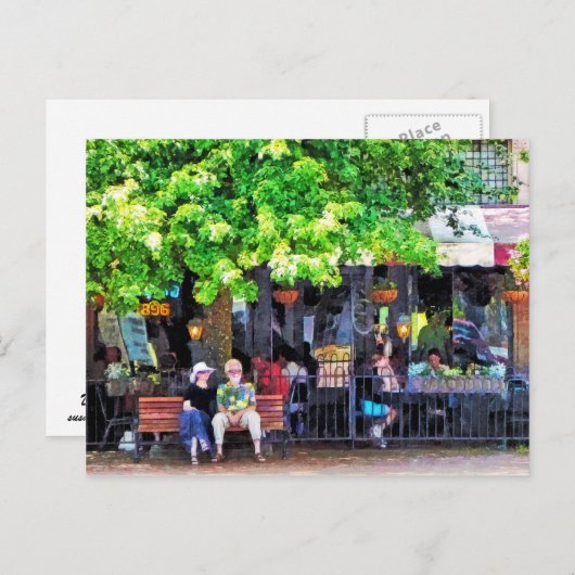アシェヴィルNC屋外カフェ ポストカード (正面/裏面)