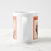 アシカが帽子を取るサーカスのポスター ジャンボコーヒーマグカップ (裏面)