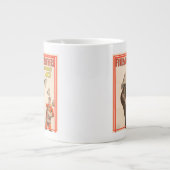 アシカが帽子を取るサーカスのポスター ジャンボコーヒーマグカップ (正面)