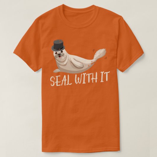 アシカのおもしろい印 Tシャツ (デザイン正面)