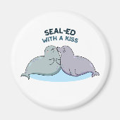 アシカのキスおもしろいで封じられている マグネット (正面)