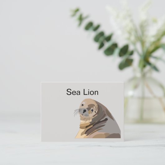 アシカの動物 名刺 (スタンド正面)