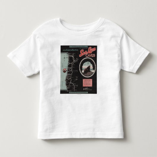 アシカの洞窟、フィレンツェ、オレゴン トドラーTシャツ (正面)