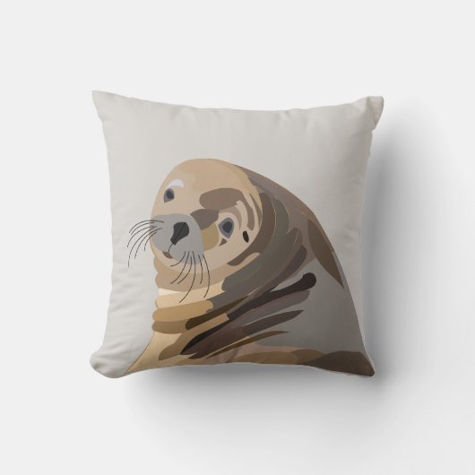 アシカ動物 クッション (正面)