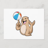 アシカ 水 ポロ ポストカード (正面)