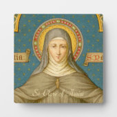 アシシの聖クレア(SAU 027) 5.25x5.25平方 フォトプラーク (正面)