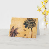 アシシの聖フランシスが鳥に説教をする カード (黄色い花)