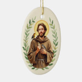 アシシカトリック信者の聖フランシス セラミックオーナメント (右)