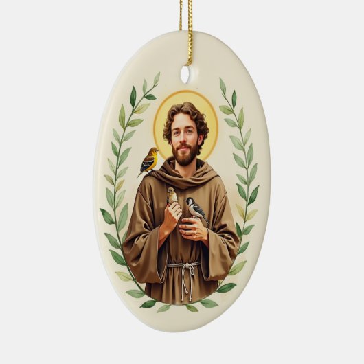 アシシカトリック信者の聖フランシス セラミックオーナメント (右)