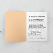 アシシカードの聖フランシスと聖クレア カード (内部)