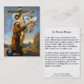 アシシ聖カードの聖フランシス 名刺 (正面/裏面)
