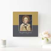 アシシ饗宴の日の聖クレア恵み スクエア壁時計 (ホーム)