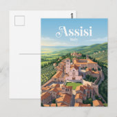 アシジ イタリア ポストカード (正面/裏面)