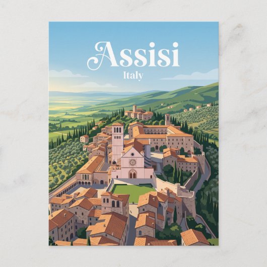 アシジ イタリア ポストカード (正面)