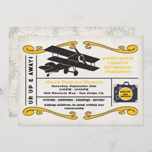 アシスタンスリーグチケットイベント 招待状 (正面/裏面)