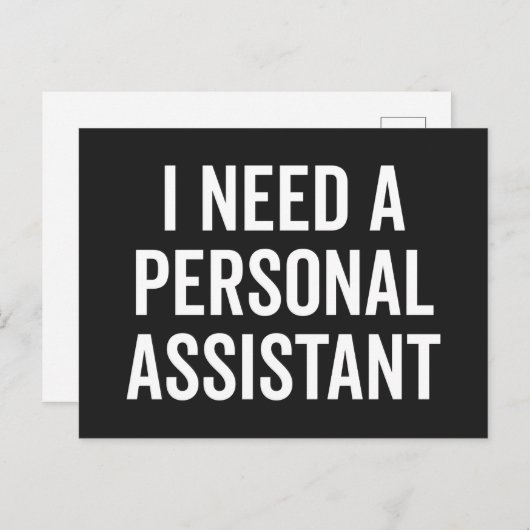 アシスタントおもしろい引用文 ポストカード (正面/裏面)