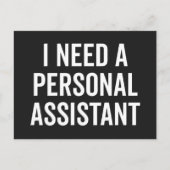 アシスタントおもしろい引用文 ポストカード (正面)