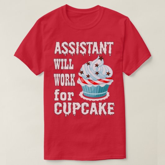 アシスタントがカップケーキに使用する1 Tシャツ (デザイン正面)