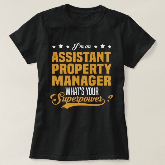 アシスタントのプロパティマネージャ Tシャツ (デザイン正面)