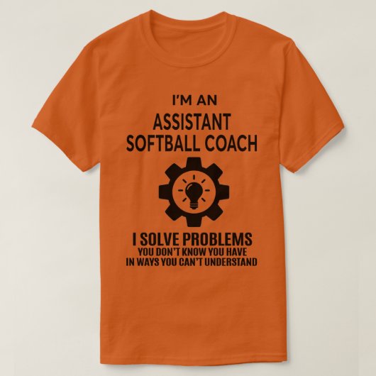 アシスタントソフトボールコーチニースデザイン Tシャツ (デザイン正面)
