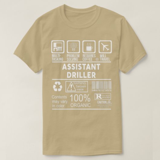 アシスタントドリラーニースデザイン2017 Tシャツ (デザイン正面)