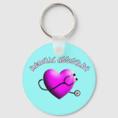 アシスタントピンクハートデザインギフト キーホルダー (正面)